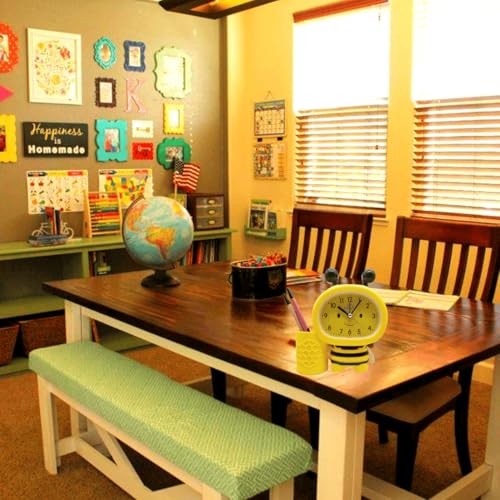 Cute Home Small Table Clock,Pen Holder Alarm Clock Operated for Living Room