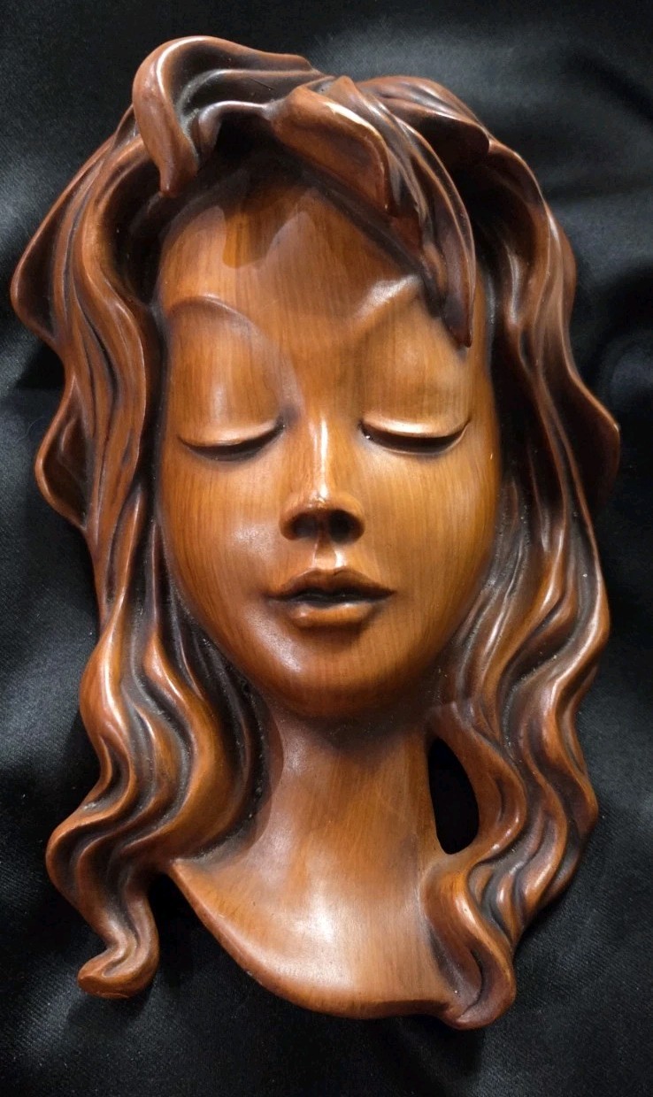 Rare Vintage RS Cortendorf Ceramic MCM Wall Mask Hanging #3712 W. Germany