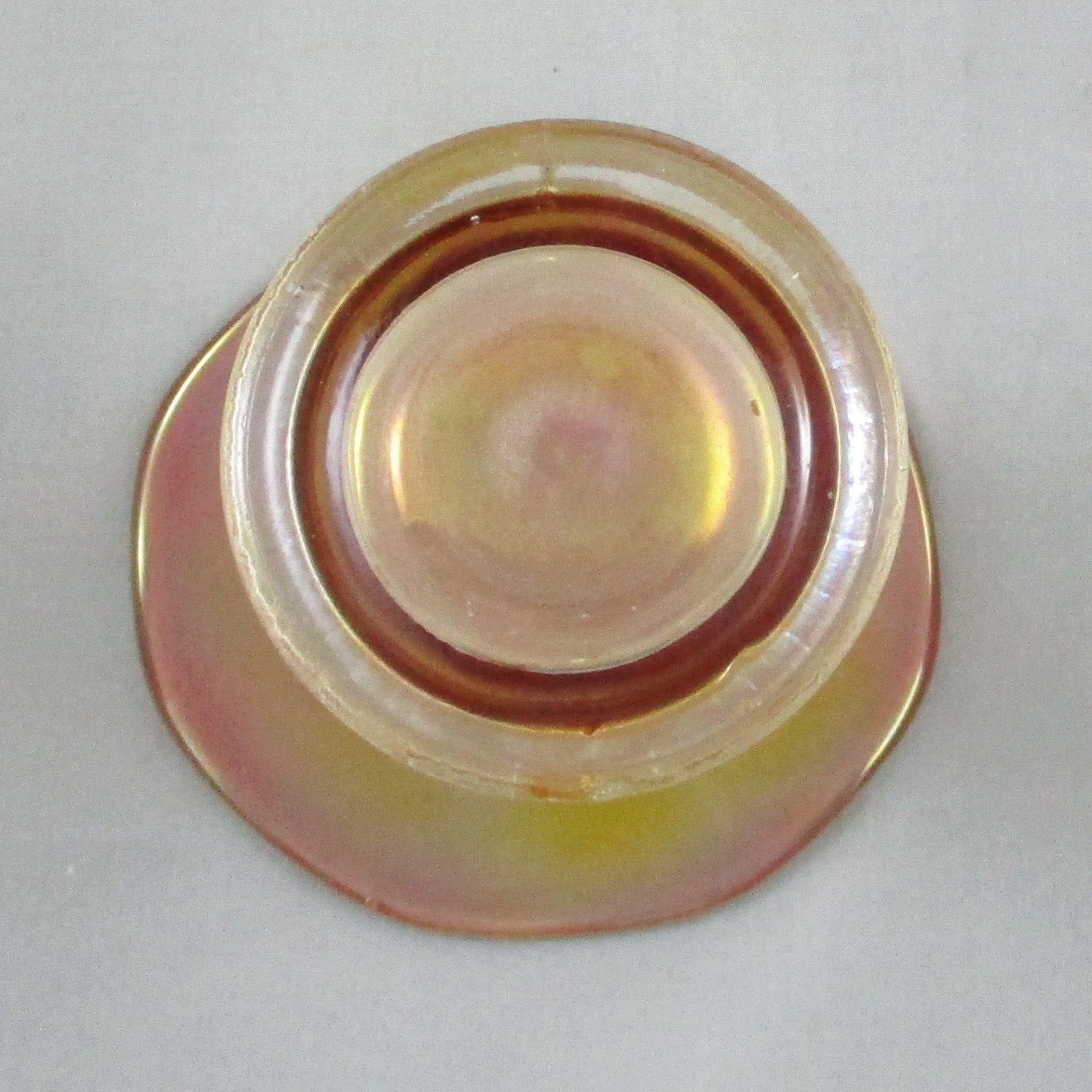 IMPERIAL SMOOTH PANELS MARIGOLD CARNIVAL GLASS SQUATTY VASE
