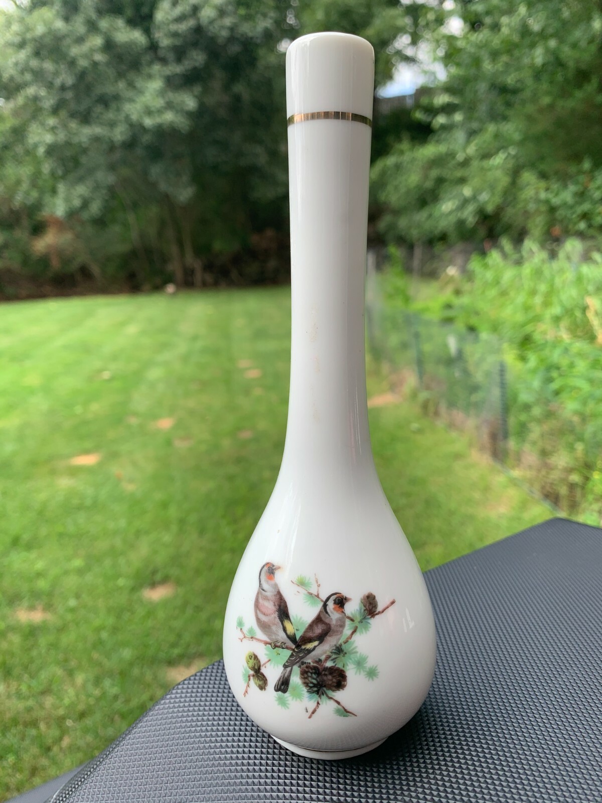 Wildlife Nature Birds Ceramic Flower Bud Vase Porcelin