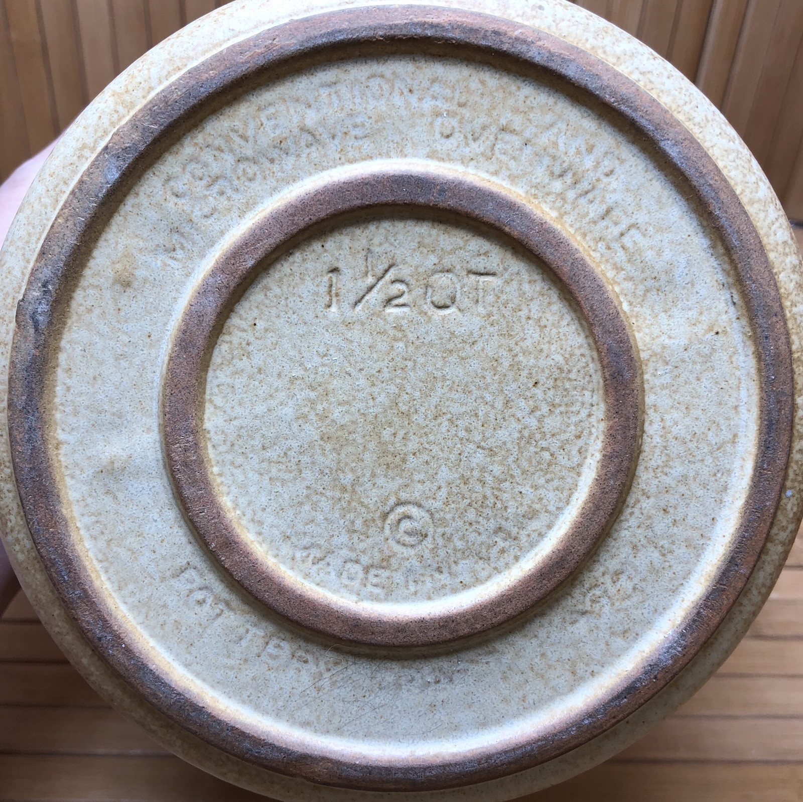 Vtg 1970’s Pottery Craft Oven & Microwave 1 1/2 Qt Beanpot Bean Pot Casserole