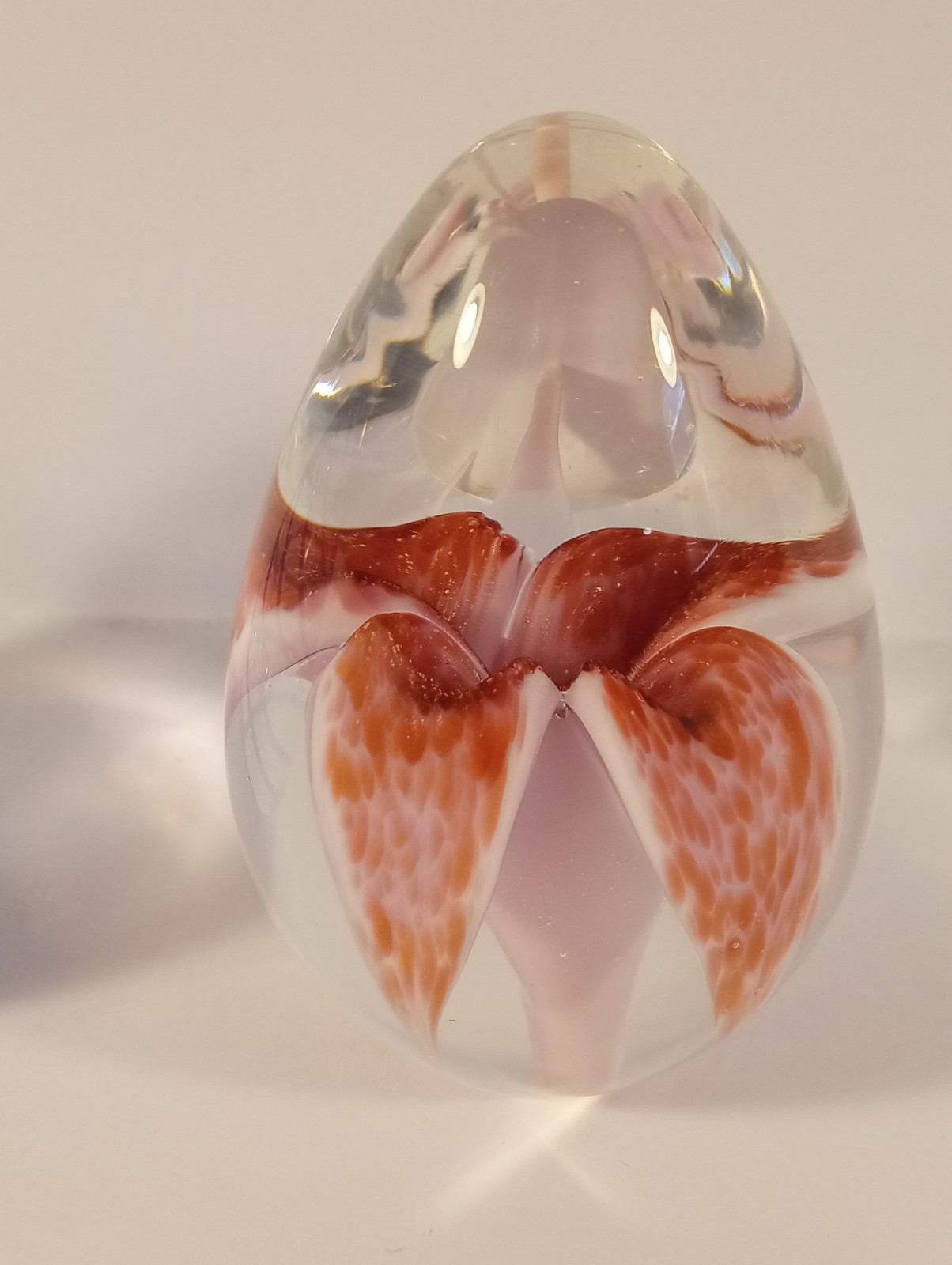 Glass Eye Studio Egg Paperweight Lot Of 2