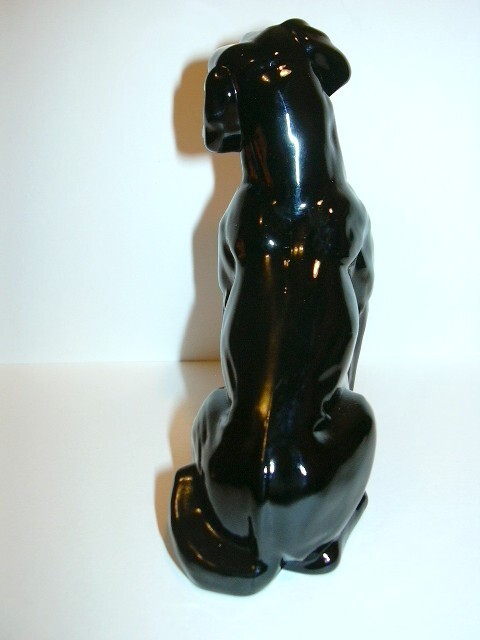 Mosser Handmade Glass Black Labrador Lab Dog Figurine Paperweight Made In USA!