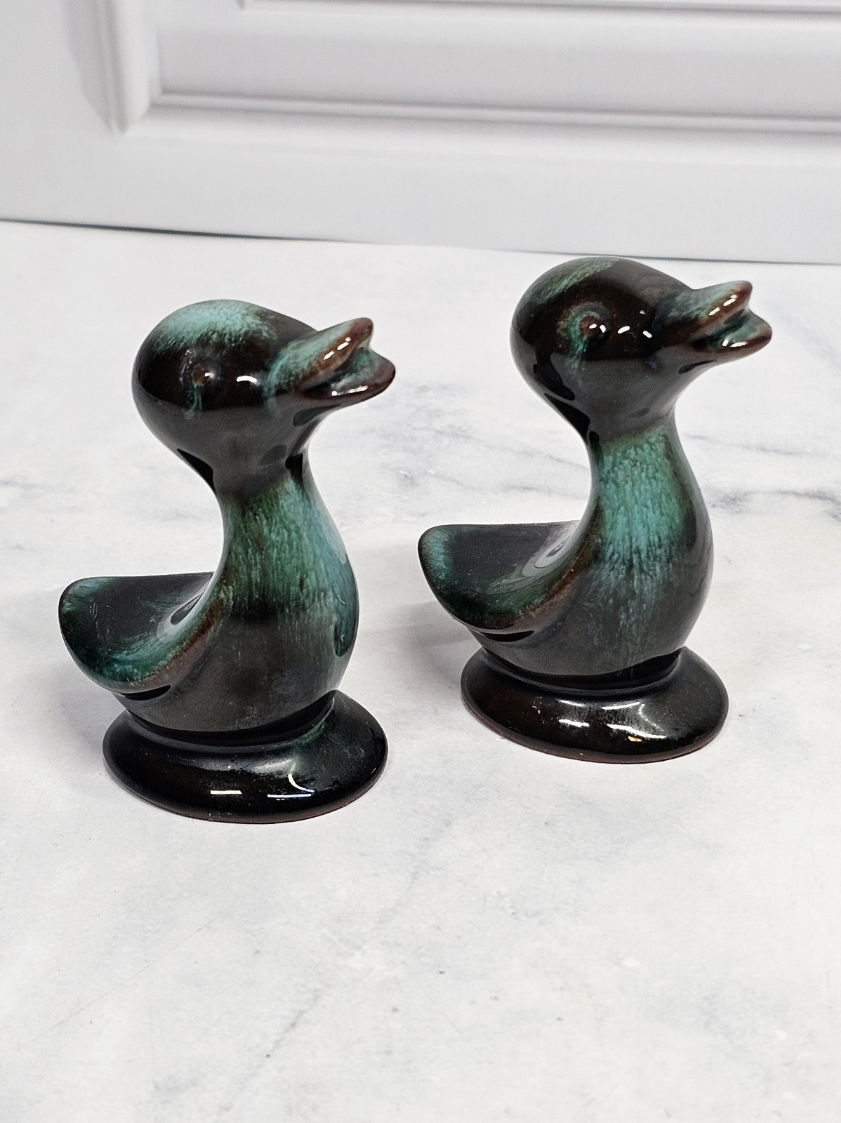 Blue Mountain Pottery Duck Figurines Glazed