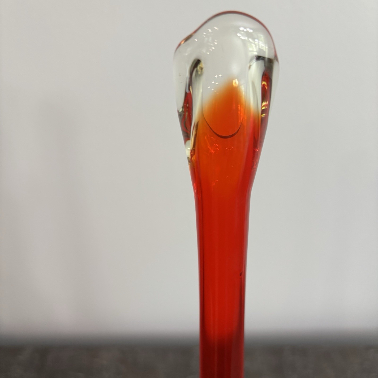 Viking glass large 13” Vase Blown Glass Swung Vase EUC! Beautiful color