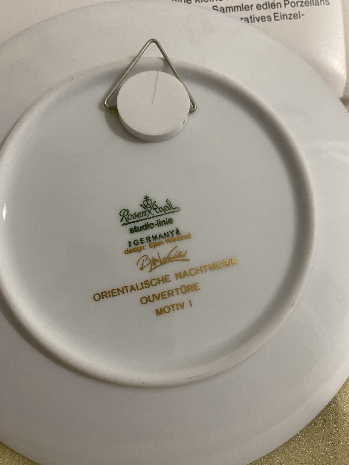 Rosenthal Studio-Line Orientalische Nachtmusik Collector Plate Porcelain Blue G…