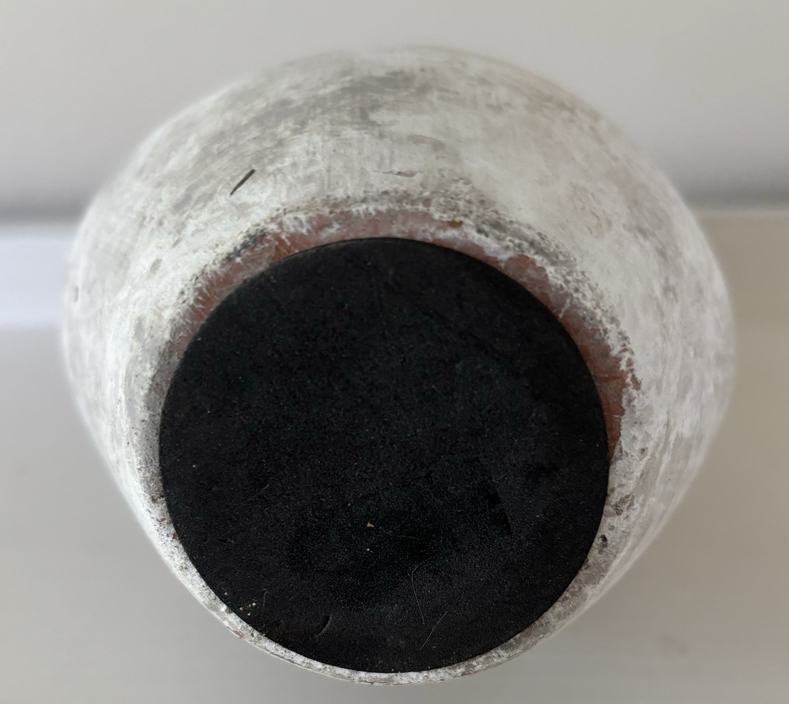 Gray & White Textured Vase—Speckled, Sculptural Decorative 11 in Tall
