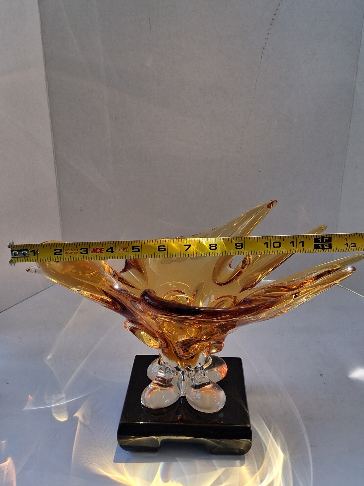 Vintage Glass Art Swan/PHOENIX; Amber/Honey; Possible “Chalet”- Canada?