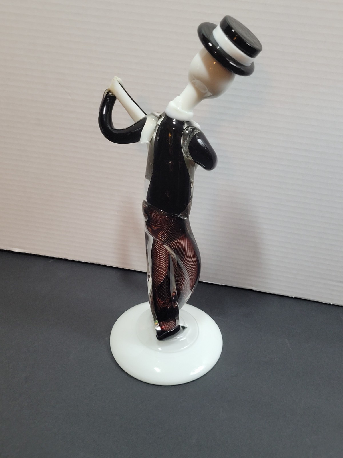 Rare Murano glass figurine Venetian Commedia dell’Arte Musician Biaconi? Read