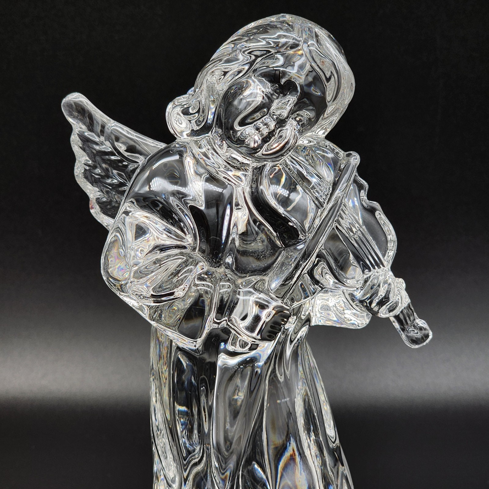 Mikasa Crystal Angel Playing Violin Lead Crystal Germany Herald Collection