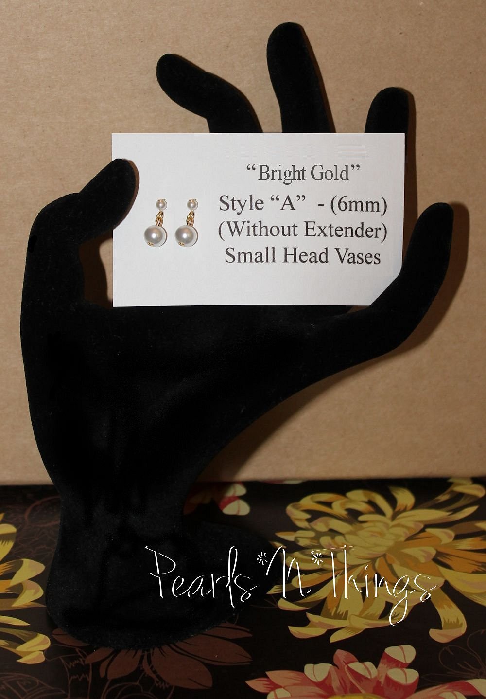 “STYLE A” Replacement HEADVASE HEAD VASE Earrings *Bright Gold* BY THE PAIR!!!