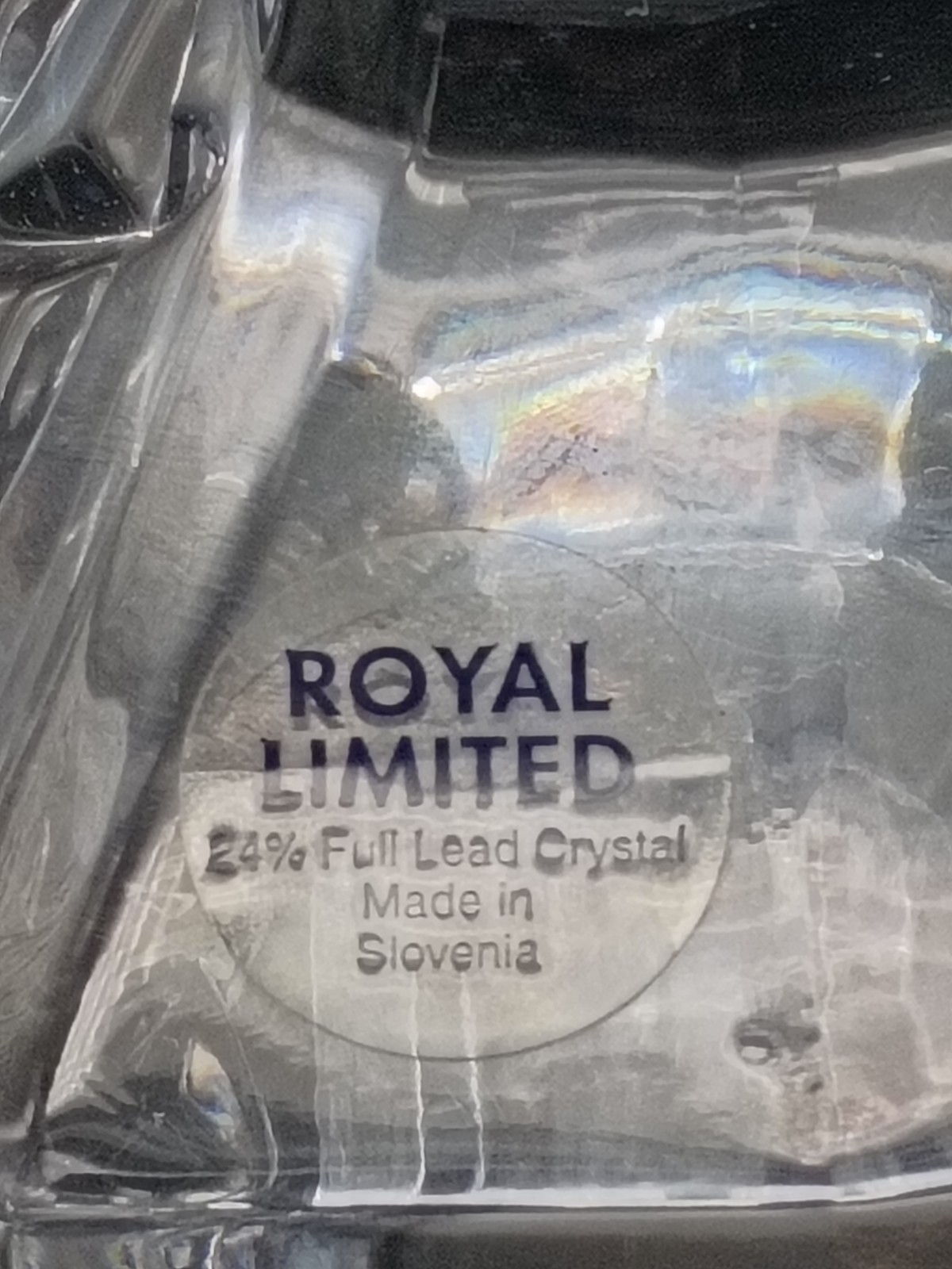 Royal Limited Crystal Cross 10” 24% Lead Made Slovenia w/ Original Box