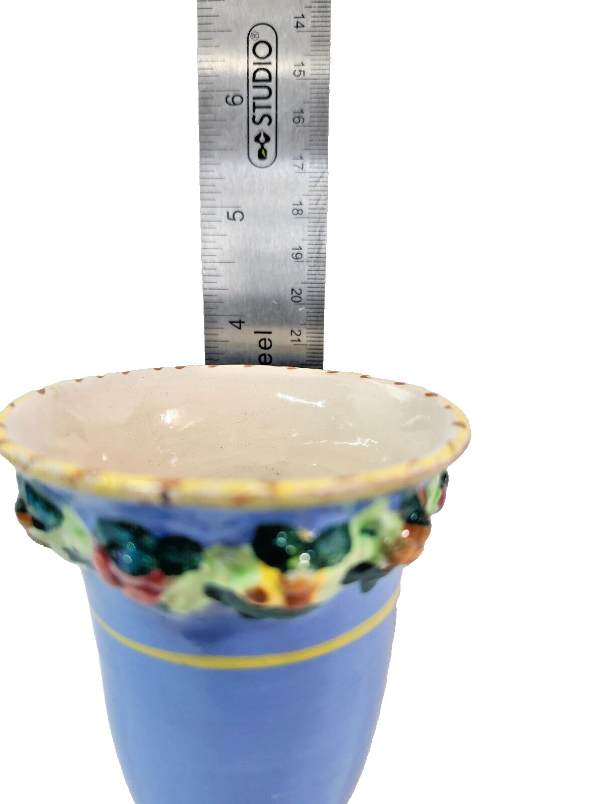 Vintage Small Colourful Italian Vase. 3 3/4 inches tall. Very Cute!!!