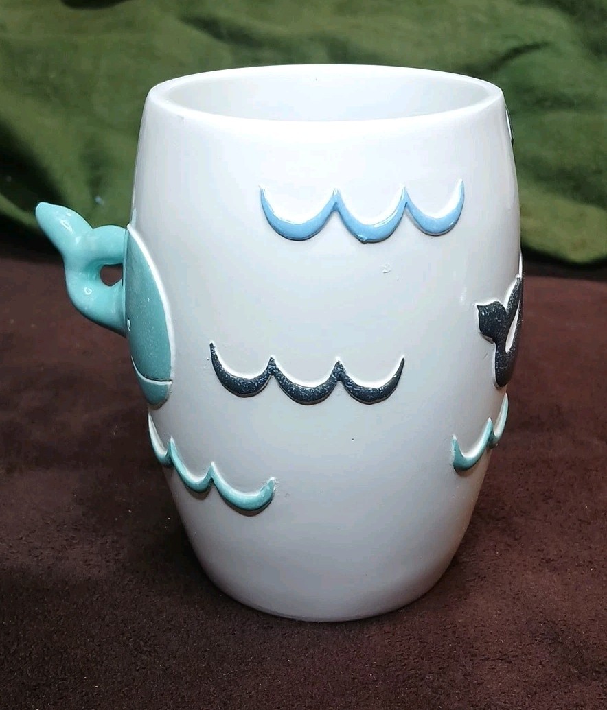 Vintage Challis & Roos Whale Ceramic Cup, “Hand Wash Only”