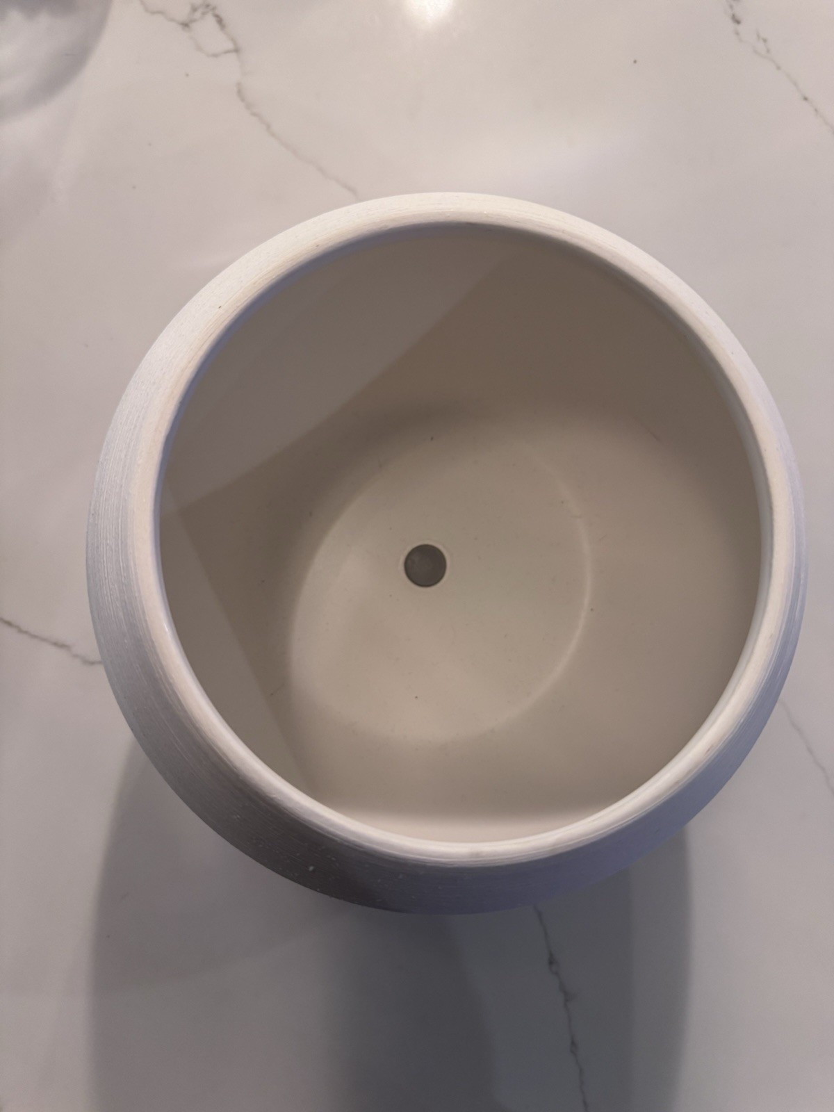 Threshold White Ceramic Planter Pot – NEW w/ Drainage Hole + Sticker