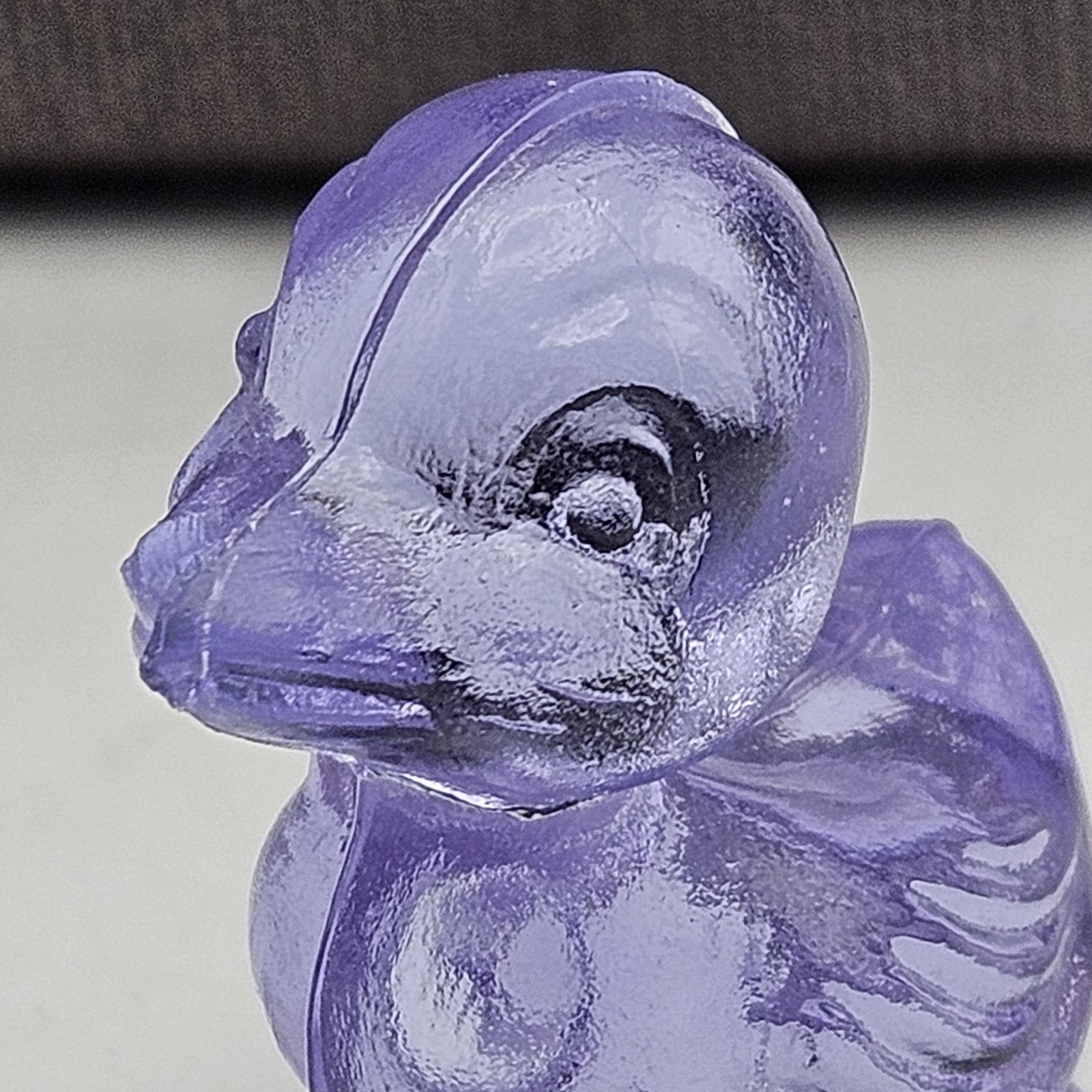 Boyds Glass ~ Debbie Duck Duckling ~ Lavender