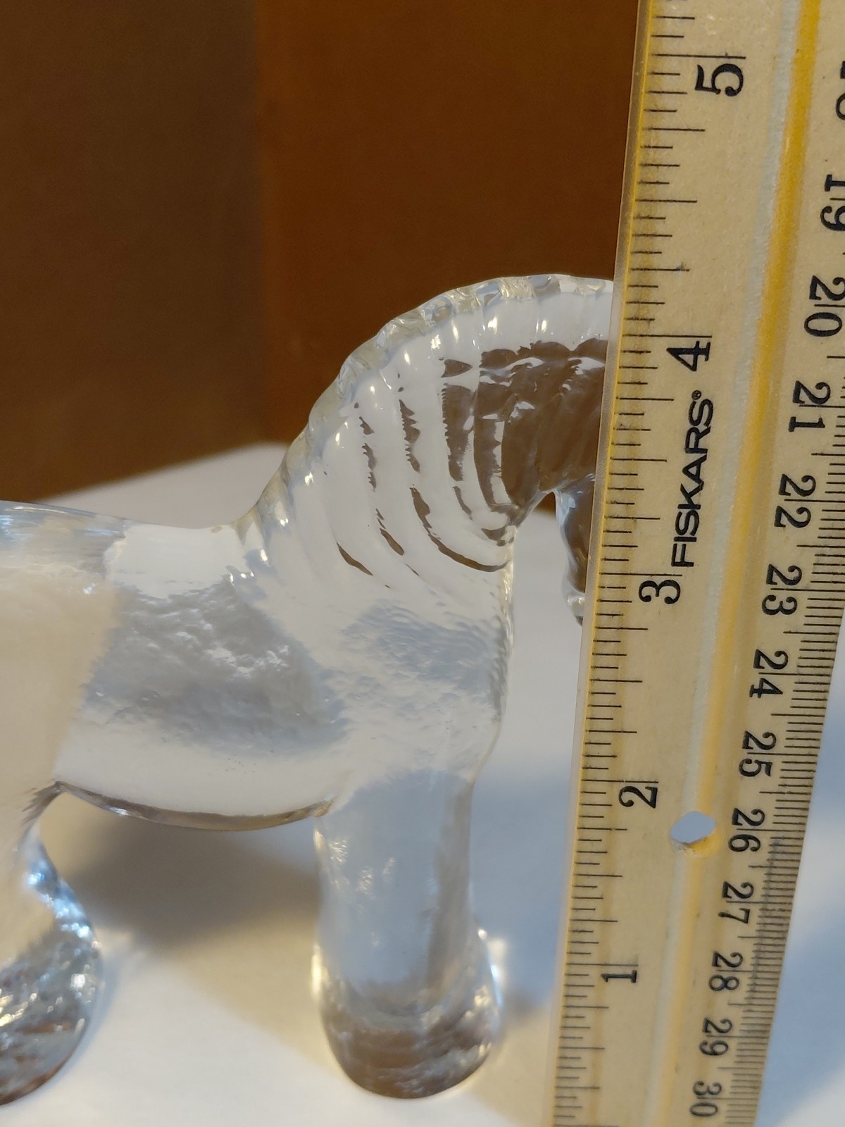 Kosta Boda Glass Horse Zoo Series? Clear Glass Flat Back 4.25″ X 5″ Figurine