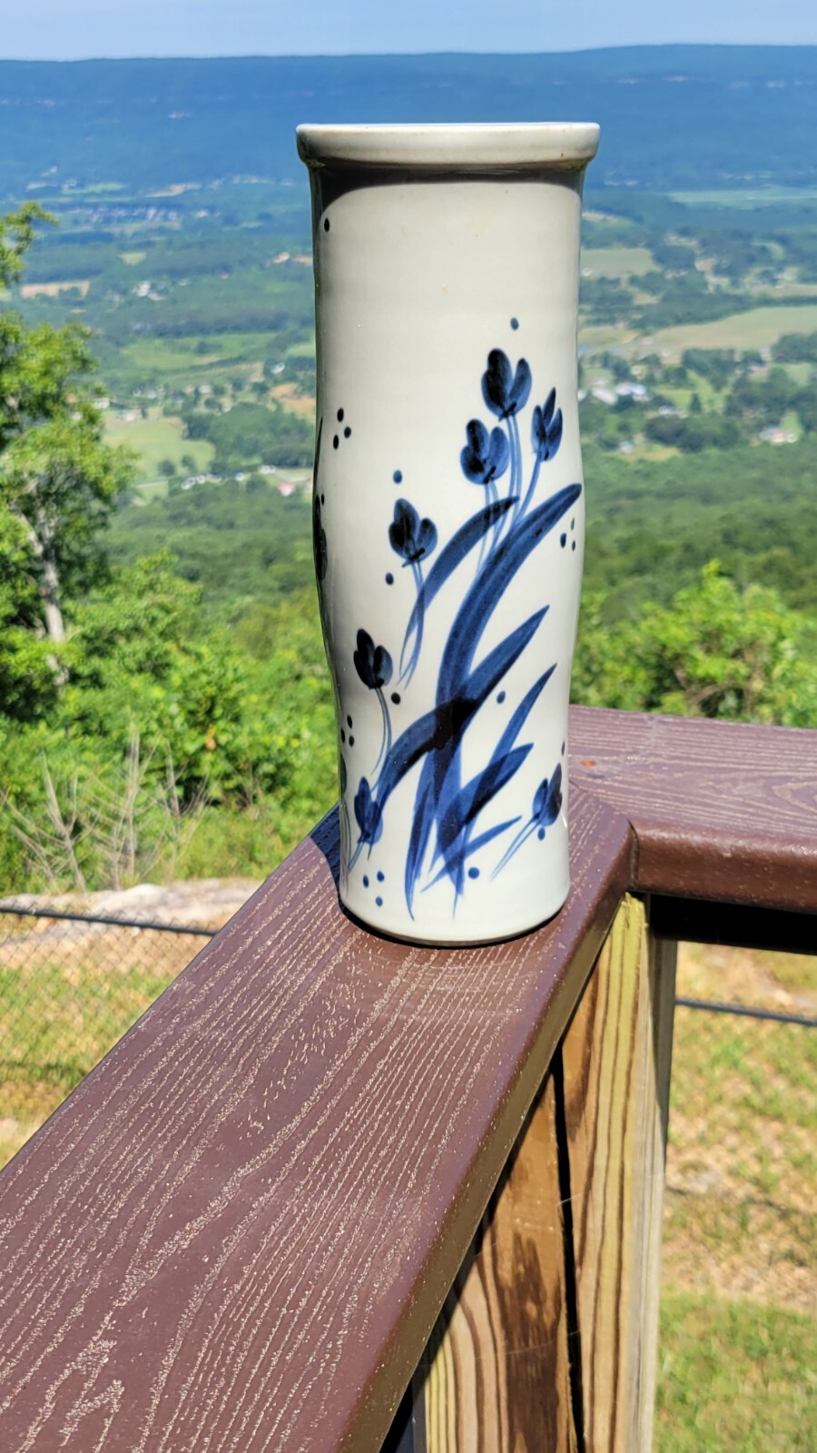 Iron Mountain Stoneware Martha’s Flowers Vase