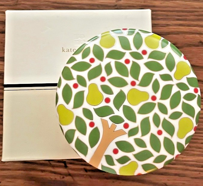 Kate Spade Lenox Pear Tree Point Candy Dish/Trinket Box w/Lid 4.75″W New
