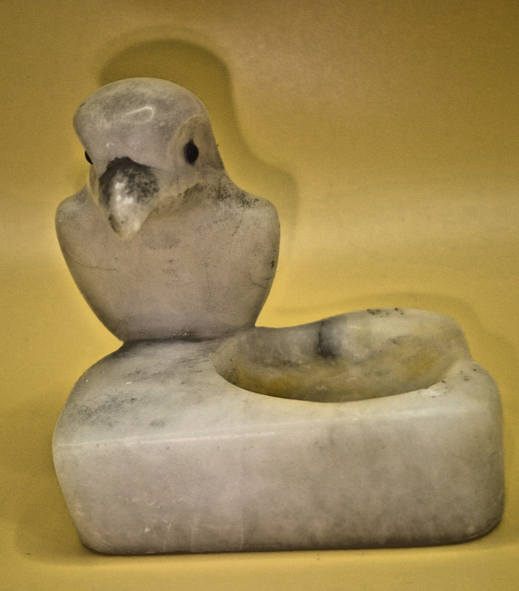 VTG Alabaster stone BIRD trinket dish ash tray made in Italy era 1960’s
