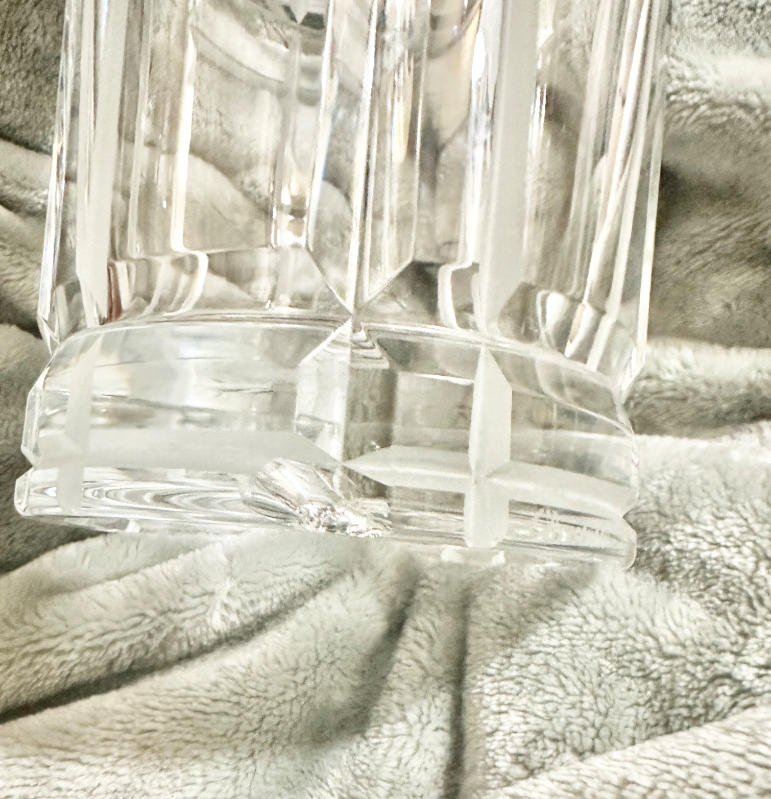 Christofle Crystal, Scottish Flower Vase, 11.75”