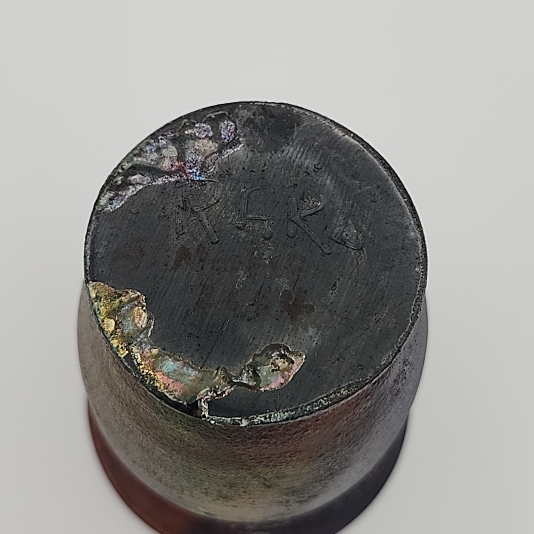 Studio Pottery Raku Vase Artist Signed