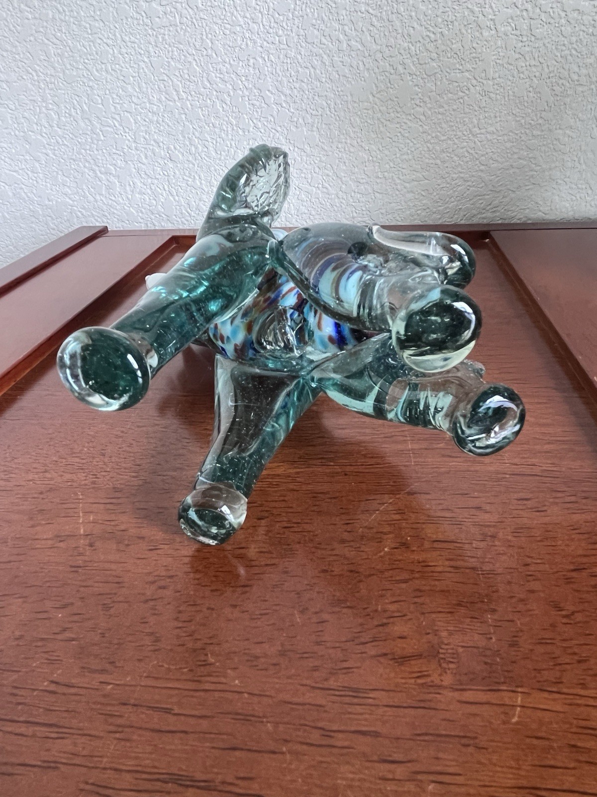 Vintage Murano Barovier Art Glass Elephant White Glass Tusks 8” Italy