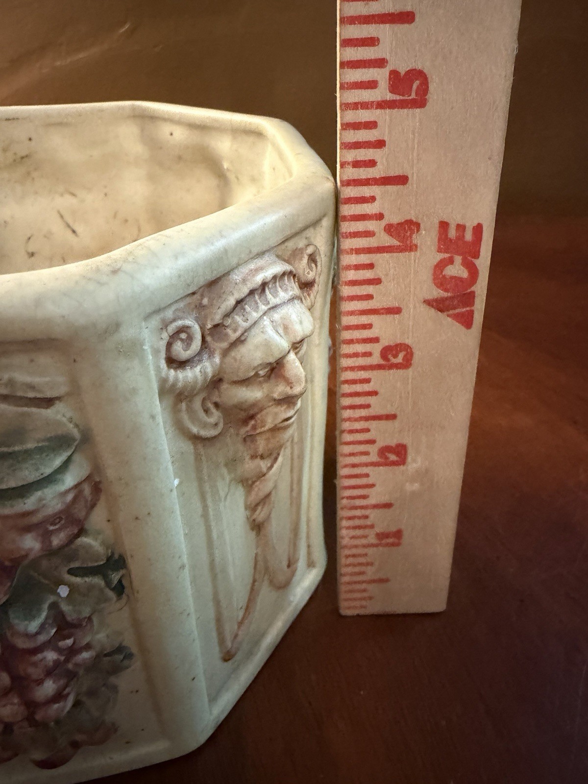 Antique Weller “Roma” Octagonal Planter / Jardiniere ca.1910 4.5” x 5.25″