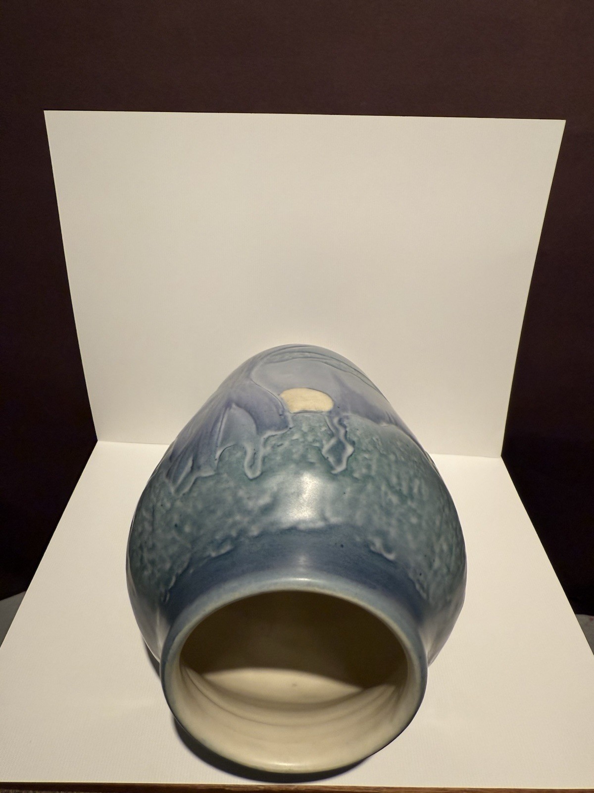 Ephraim Faience Moonlight Landscape Newcomb Style Stamped On Base Kevin Hicks 8”