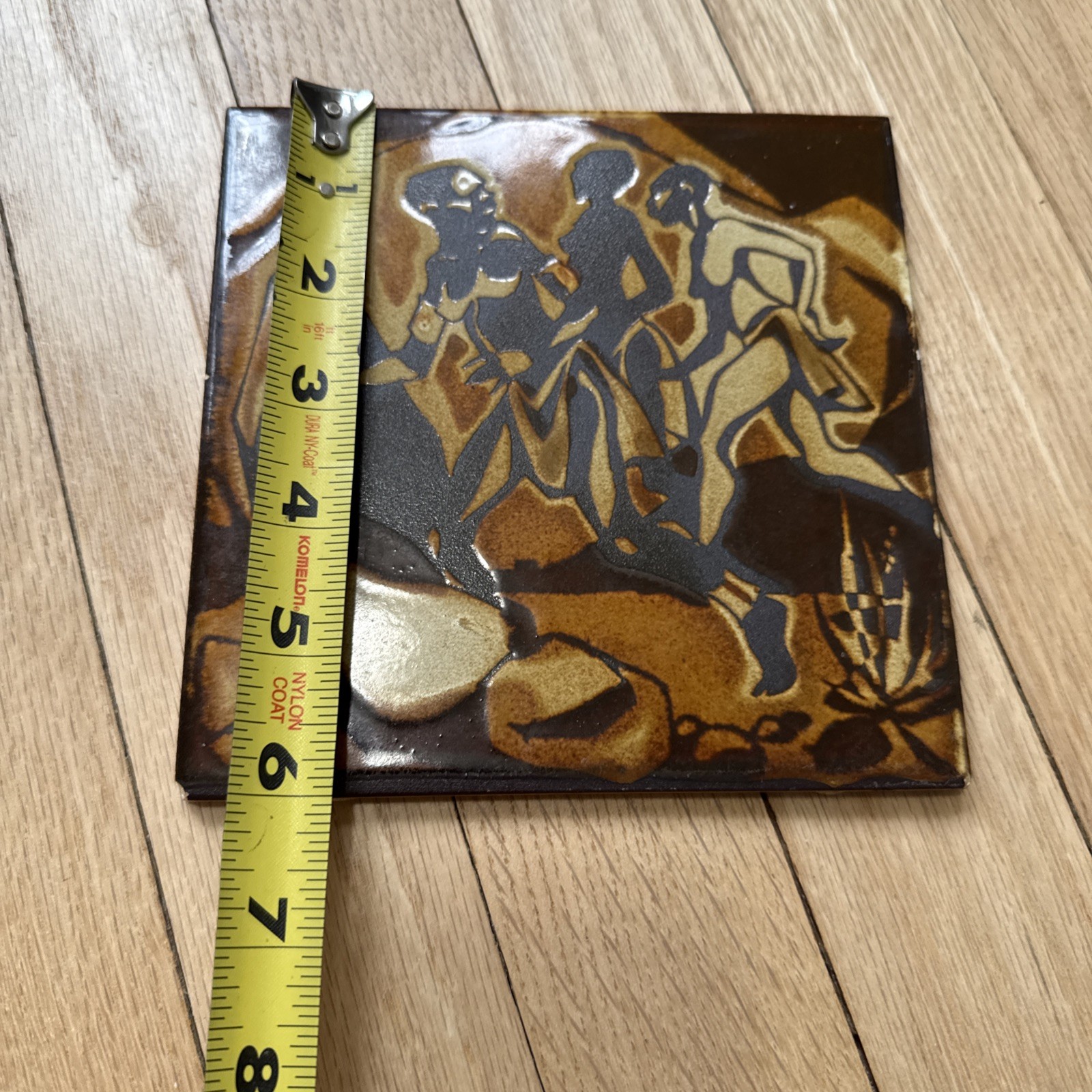 MCM Art Libermann Pottery Bantu Folklore Tile African Rare Pilkington