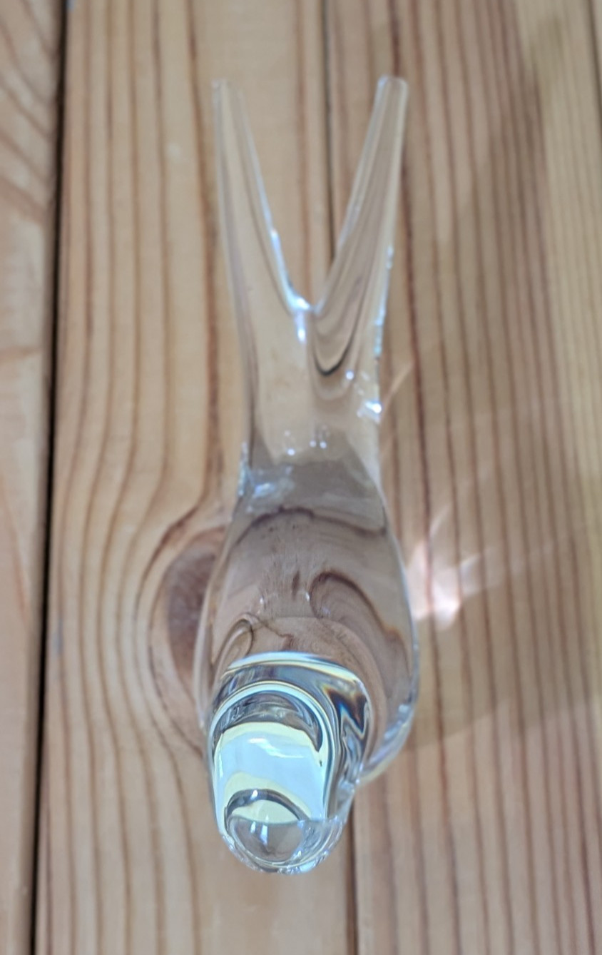 VTG, RARE! Signed Marcolin Dove Bird Crystal Paperweight 7”.