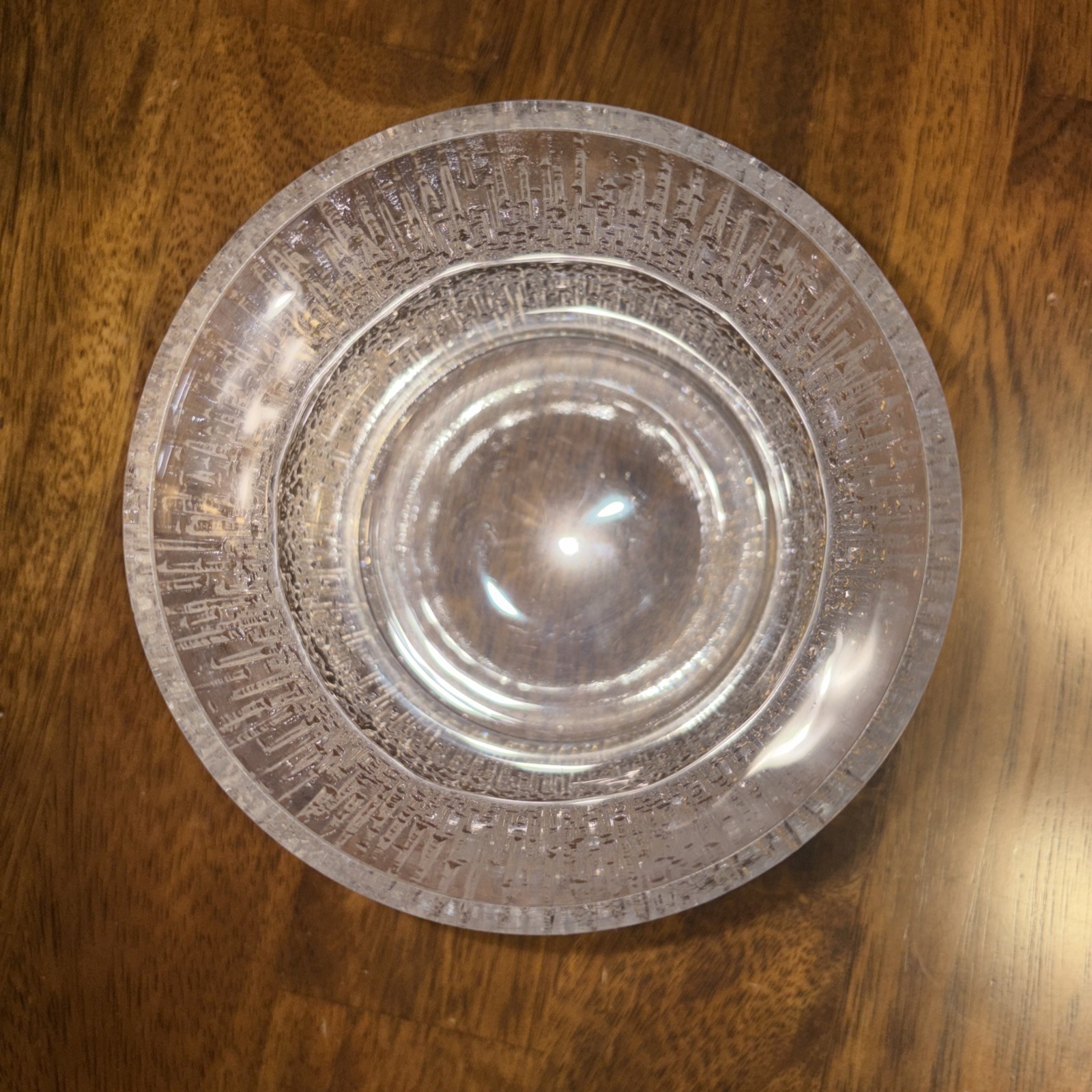 Iittala 1959 Tapio Wirkkala Signed Vase 4 3/4 Diameter 4 1/2 Inch Tall Good