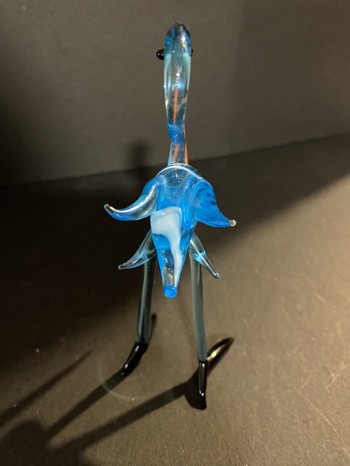 Murano Style Art Glass Bird Figurine, Stork, Excellent Condition. roughly 5 “