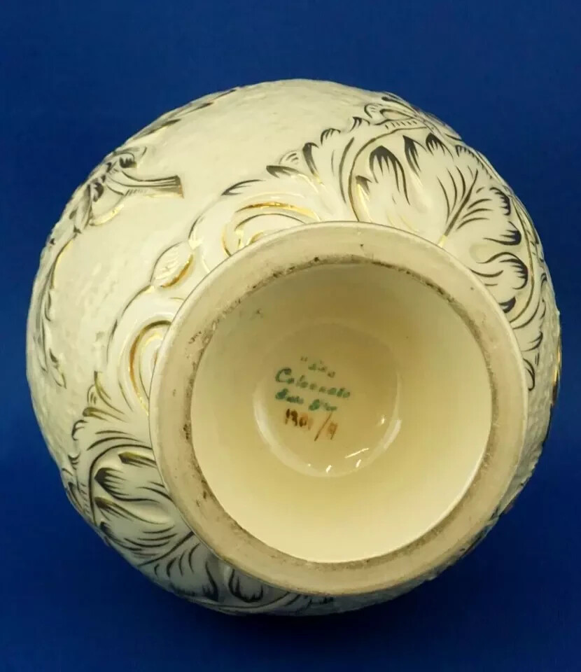 LA COLONNATA Ceramic vase Sesto Fiorentino 1800 1900 LIBERTY as DERUTA – ITALY