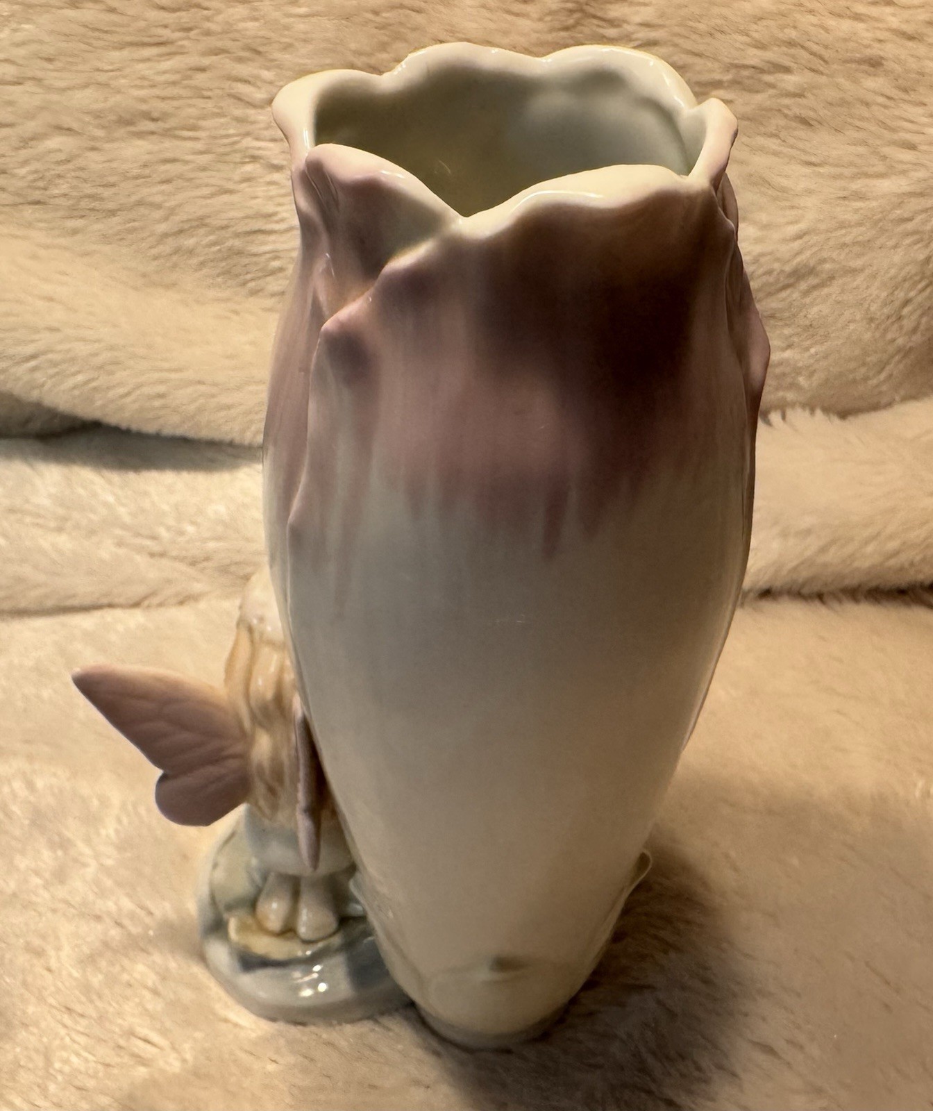 Vintage Fairy Swan Magic Fantasy Vase Pastel Fae Mythical Figure Sprite