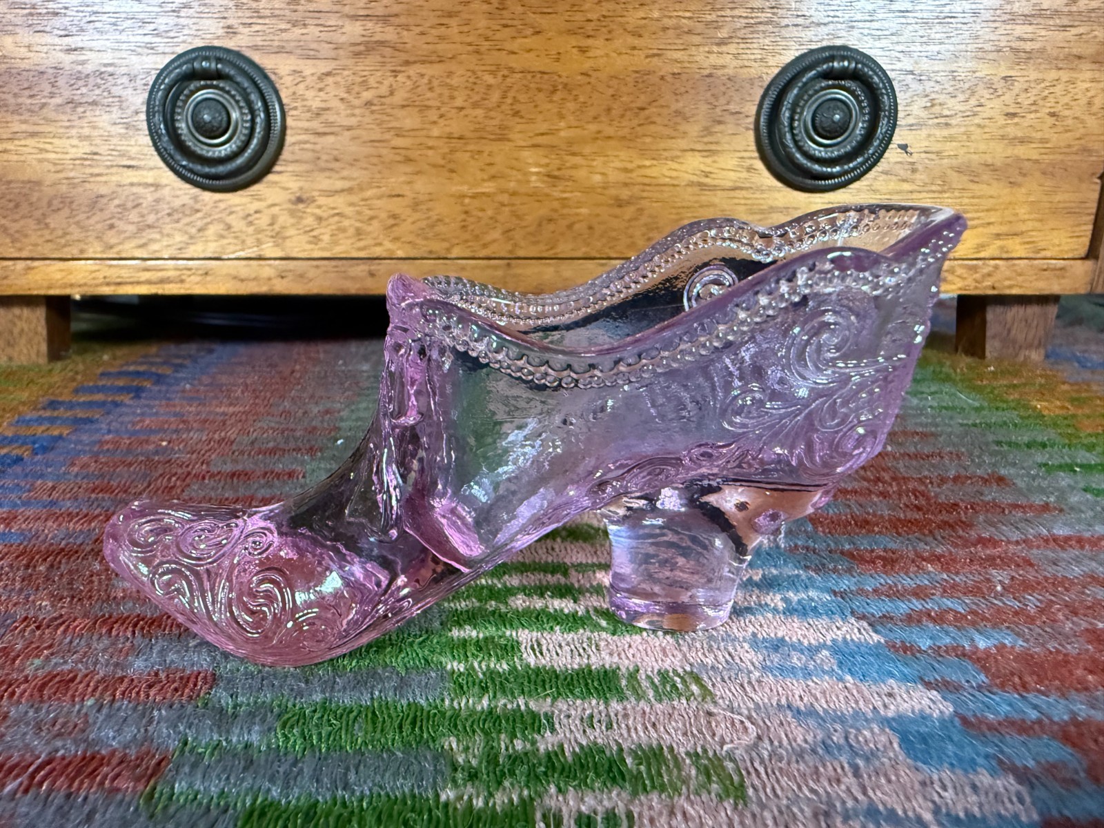 Mosser 4 1/2″ Bow Front Glass Slipper Shoe