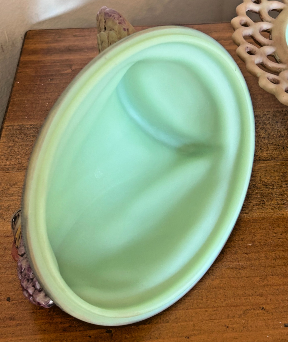 Mosser Satin Jade Painted Large Turkey On Nest MINT Condition Fall Harvest HON