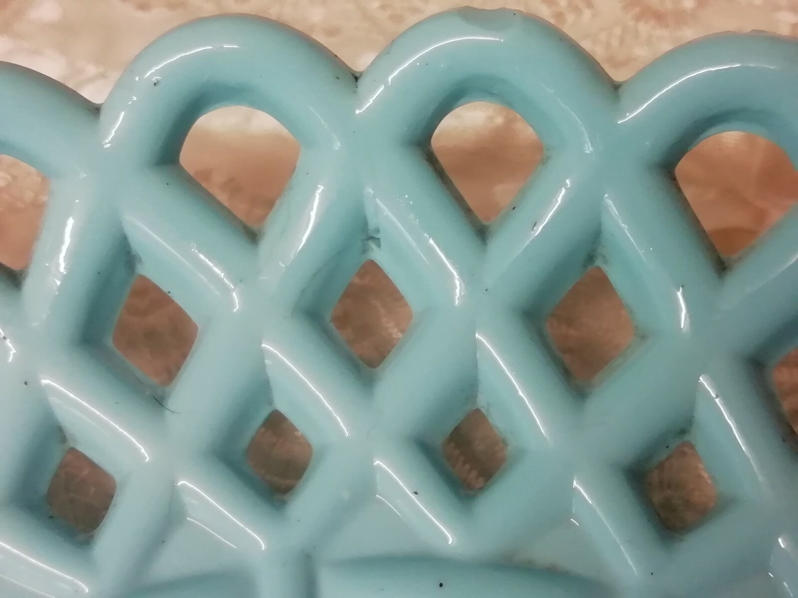 Antique Victorian Sowerby Blue Vitro Porcelain Milk Glass Basket Weave Comport