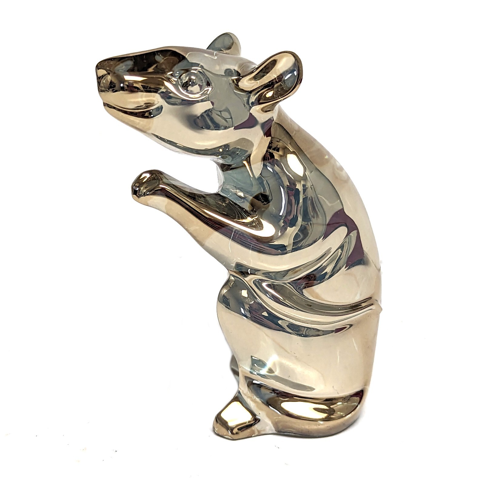 New 2020 Baccarat Zodiaque 2813062 Gold Metallic Crystal Zodiac Rat 4″ Tall