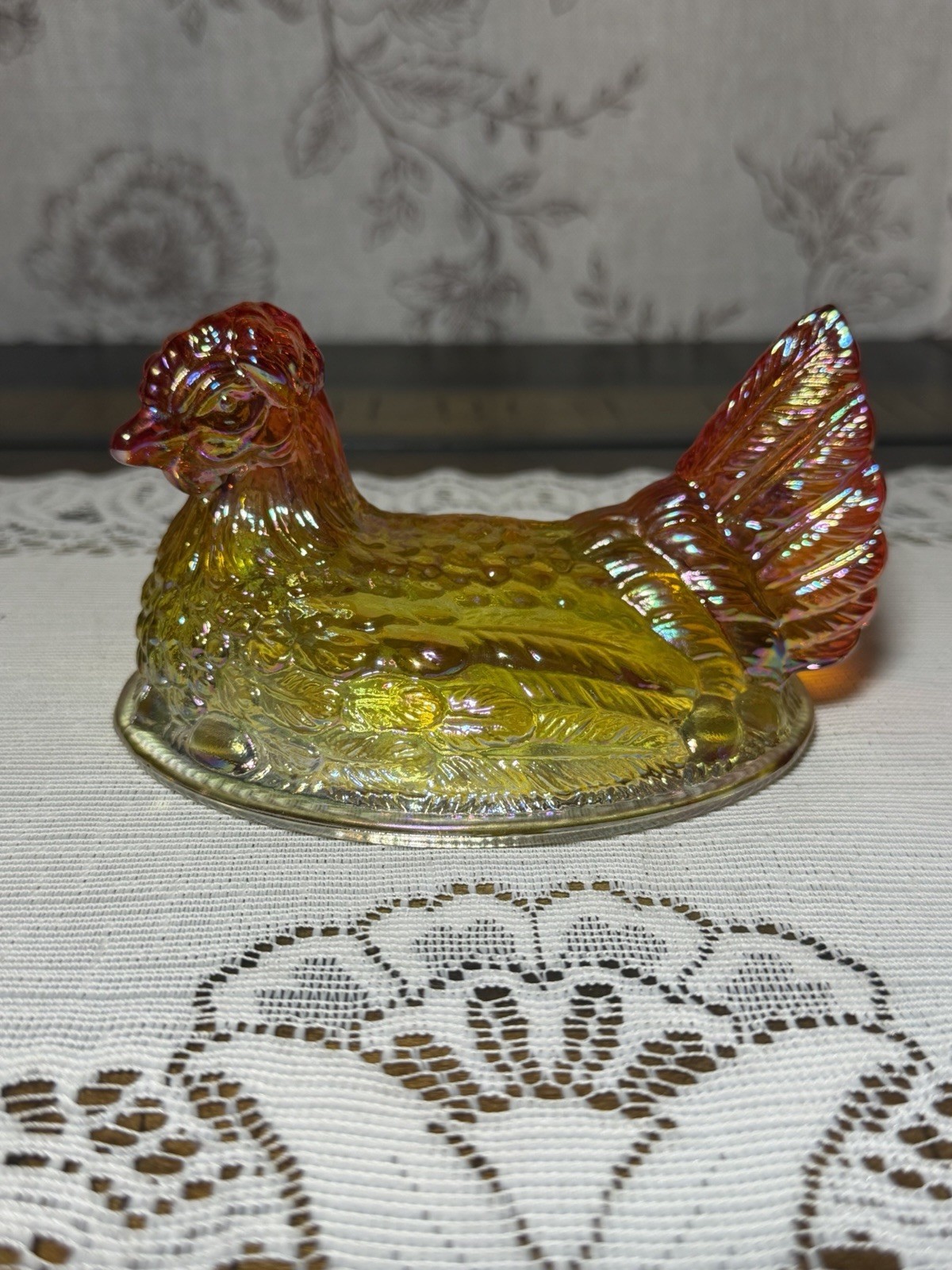 Mosser Carnival Marigold Hen On Nest Top Only MINT