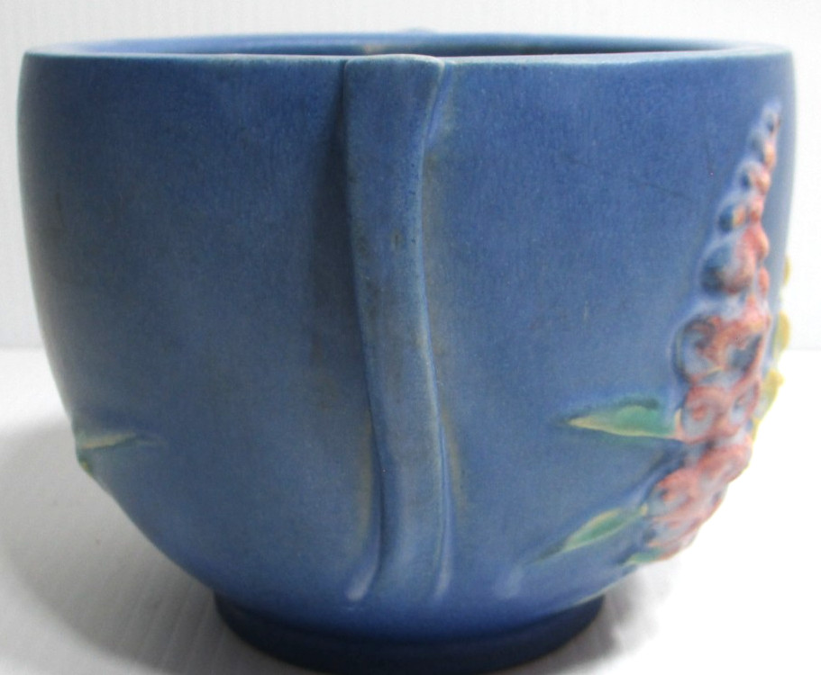 Vintage Roseville Pottery Planter Jardiniere 659-4 Foxglove Blue 4 1/8″ Tall