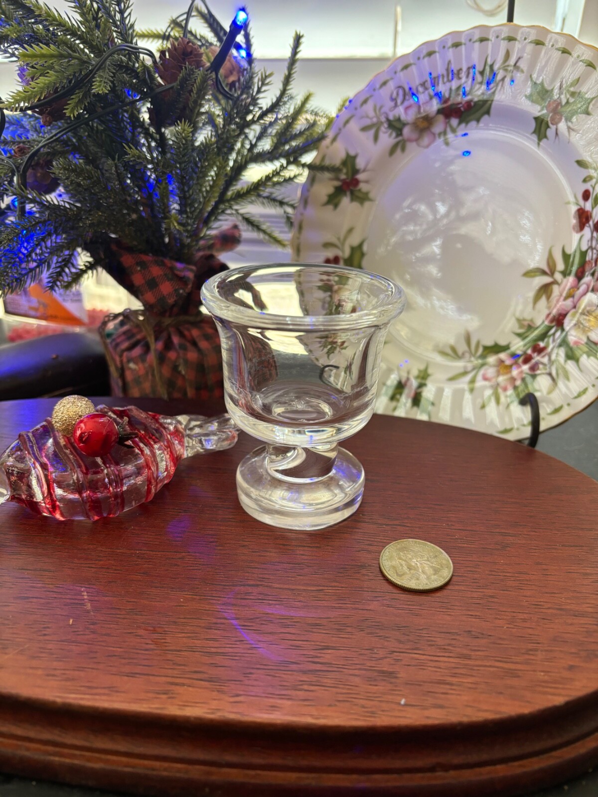 Steuben Crystal Glass Small Urn Style Vase Votive Candle Holder Toothpick