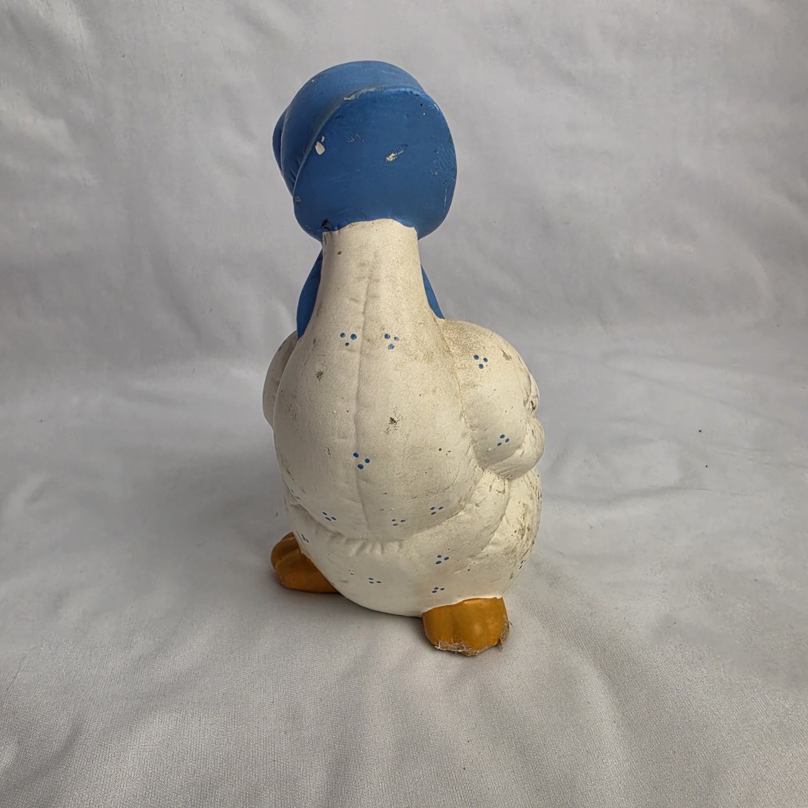 Vintage House of Lloyd Ceramic Mother Goose Blue Polka Dot Scarf 1980’s Country