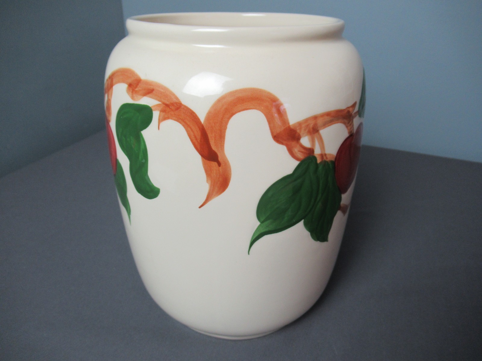 Franciscan Ware Vintage Large Jar Vase Utensil Holder – Apple – Calif USA c6 pp