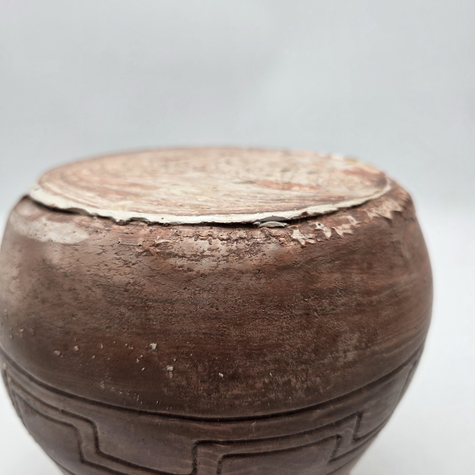 Studio Ceramic Pottery Vase Aztec Earth Tones