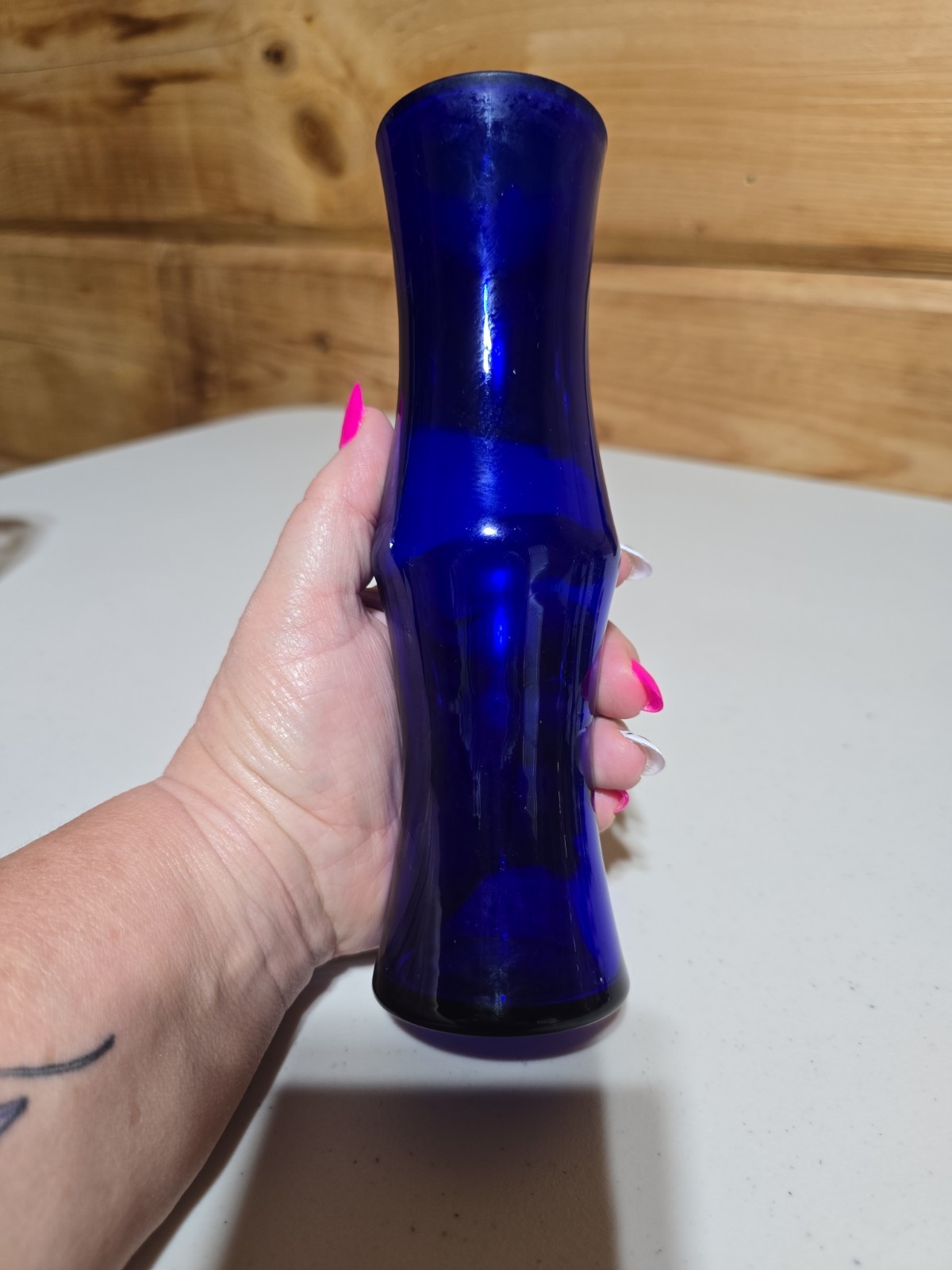 Cobalt Blue Vase, Decorative Glossy,