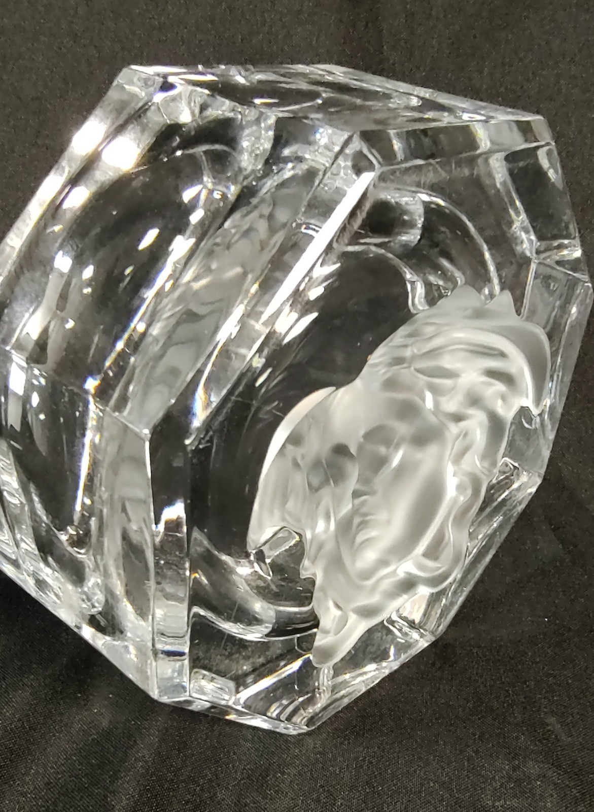 Versace × Rosenthal Medusa Lumiere Ash Tray 13cm crystal glass, No Box