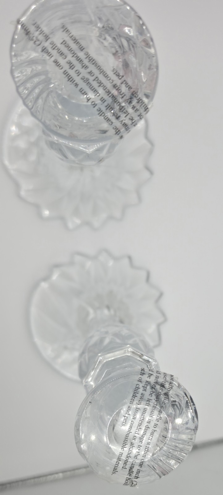 PAIR Waterford Crystal SEA JEWEL Seahorse 10” Candlesticks. Never Used W/Sticker