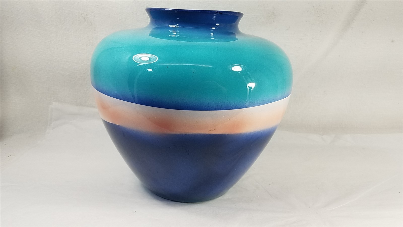 Judith Stiles Art Pottery 10.5″ Vase Post Modern Memphis Style Hand Signed READ