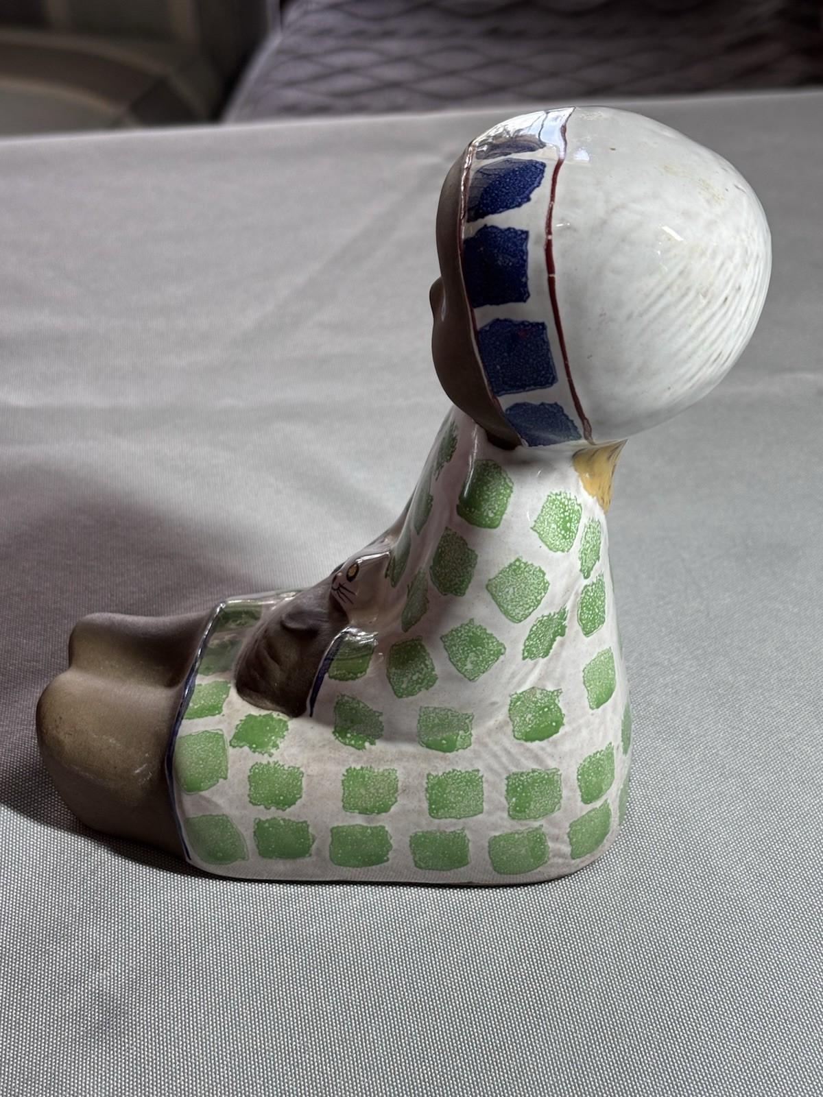 Vintage “Girl with Cat” designed by Mari Simmulson for Deco Helsingborg-Estate